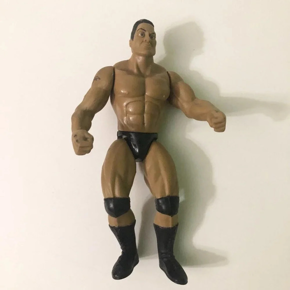 Vintage 1996 The Rock WWF Wrestling Action Figure Dwayne  Johnson Jakks Loose - Picture 1 of 16